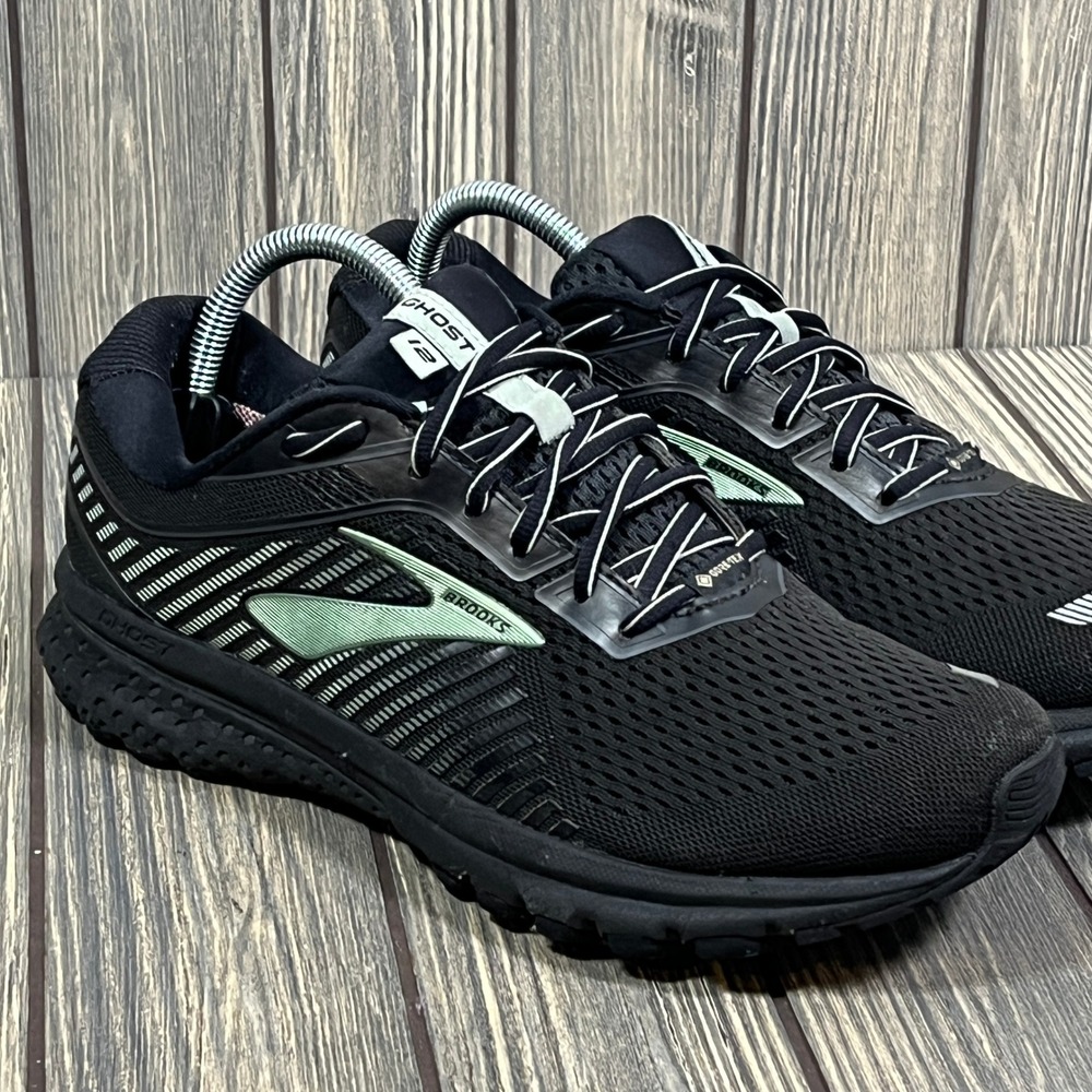 Brooks Ghost 12 GTX Shoes Women 9.5 Black Gore-Tex Running Jogging Sneakers